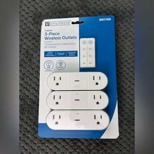 Utilitech Indoor 3-piece Wireless Outlets ~ NEW